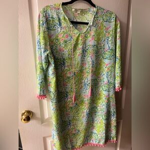 Reduced! NWT Colorful Patterned  Tunic Caftan or swimsuit cover-up